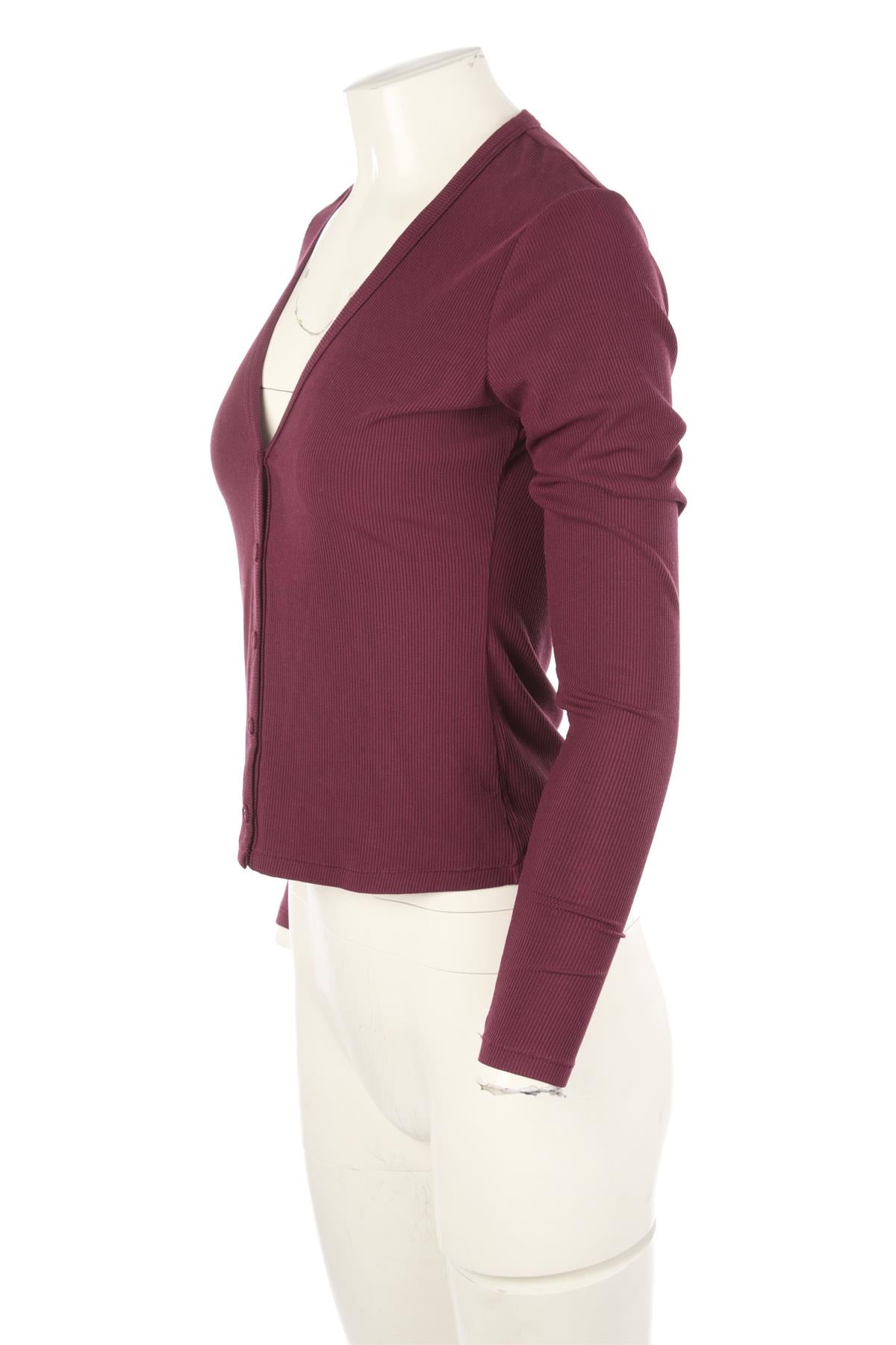 SKIMS BURGUNDY JERSEY TOP LARGE