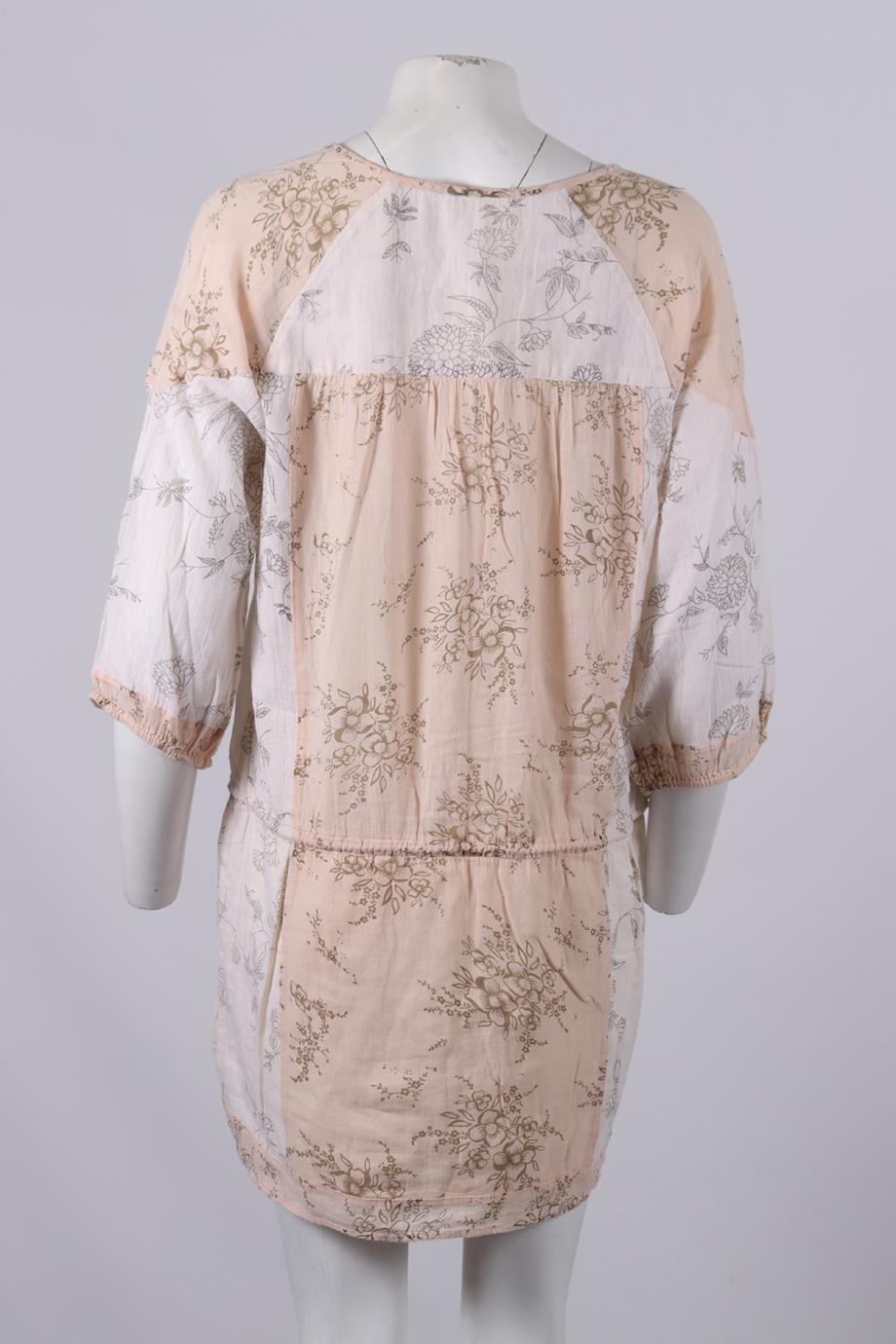 ULLA JOHNSON PRINTED COTTON MINI DRESS US 4 UK 8