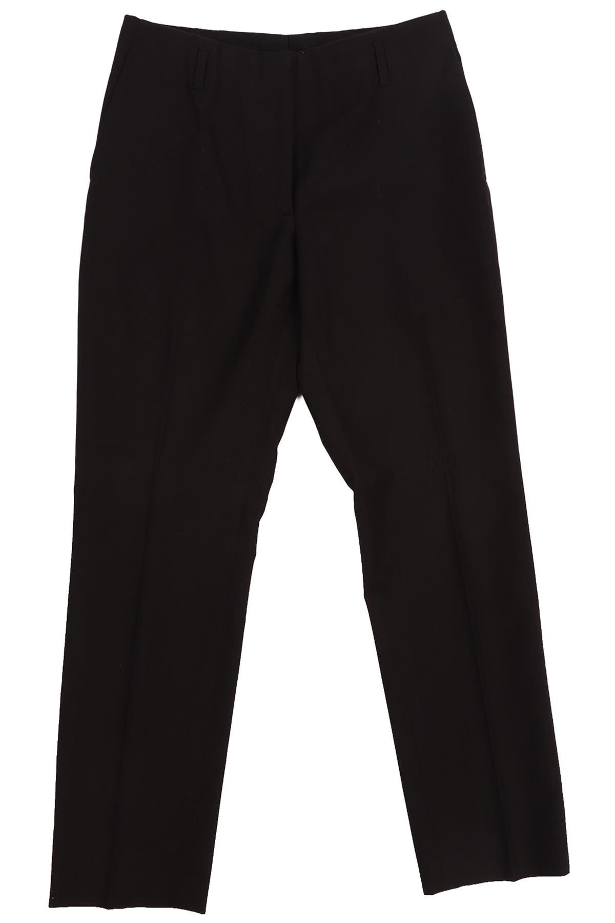 DRIES VAN NOTEN BLACK WOOL STRAIGHT LEG PANTS FR 36 UK 8