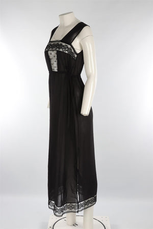 LA PERLA BLACK SILK MAXI DRESS UK 6