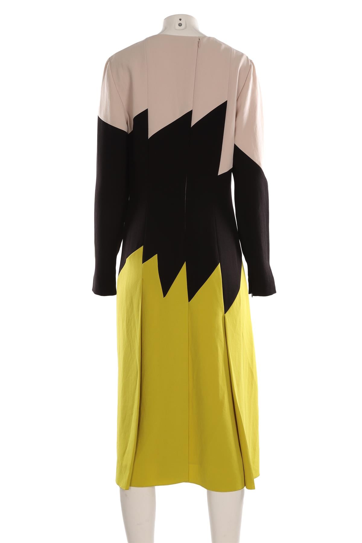 BOTTEGA VENETA MULTI CREPE MIDI DRESS IT 46 UK 14