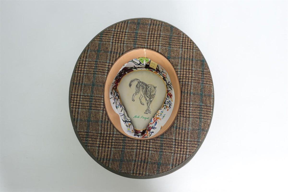 NICK FOUQUET GREEN FELT FEDORA 59 CM