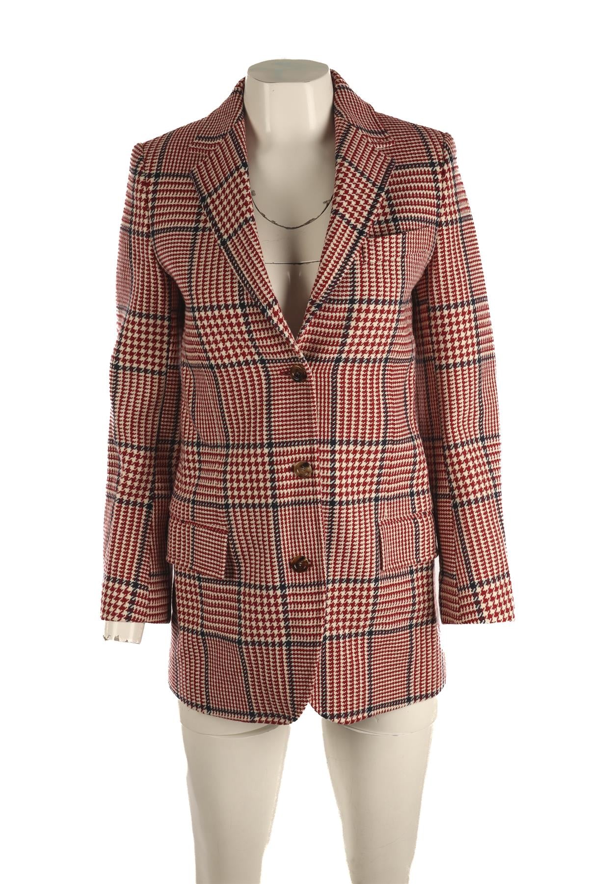 GUCCI RED WOOL BLAZER IT 36 UK 4