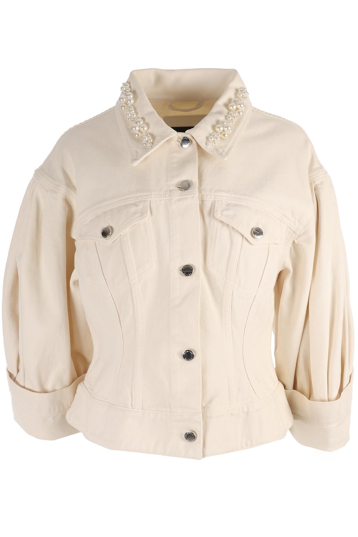 SIMONE ROCHA CREAM DENIM JACKET UK 12