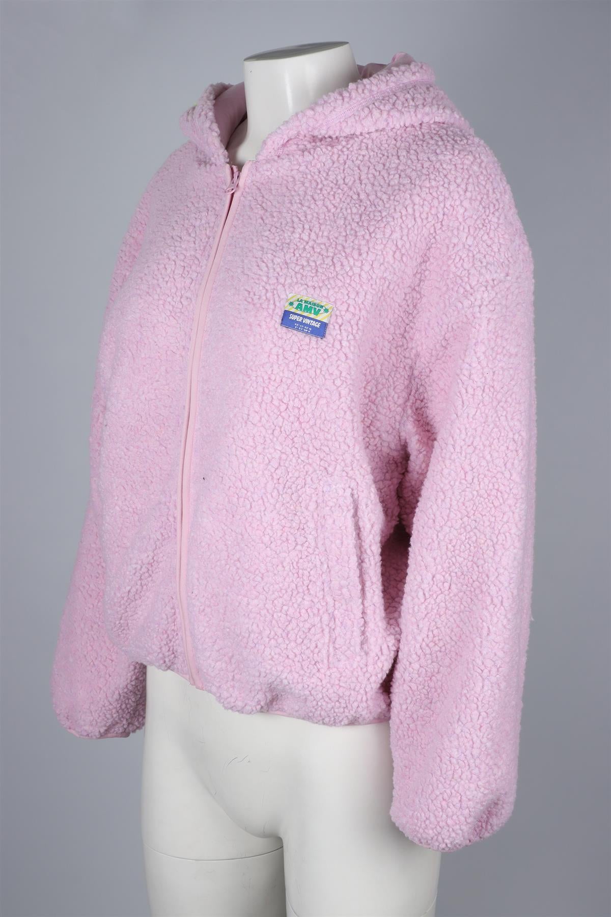 AMERICAN VINTAGE PINK FLEECE JACKET XS-SMALL