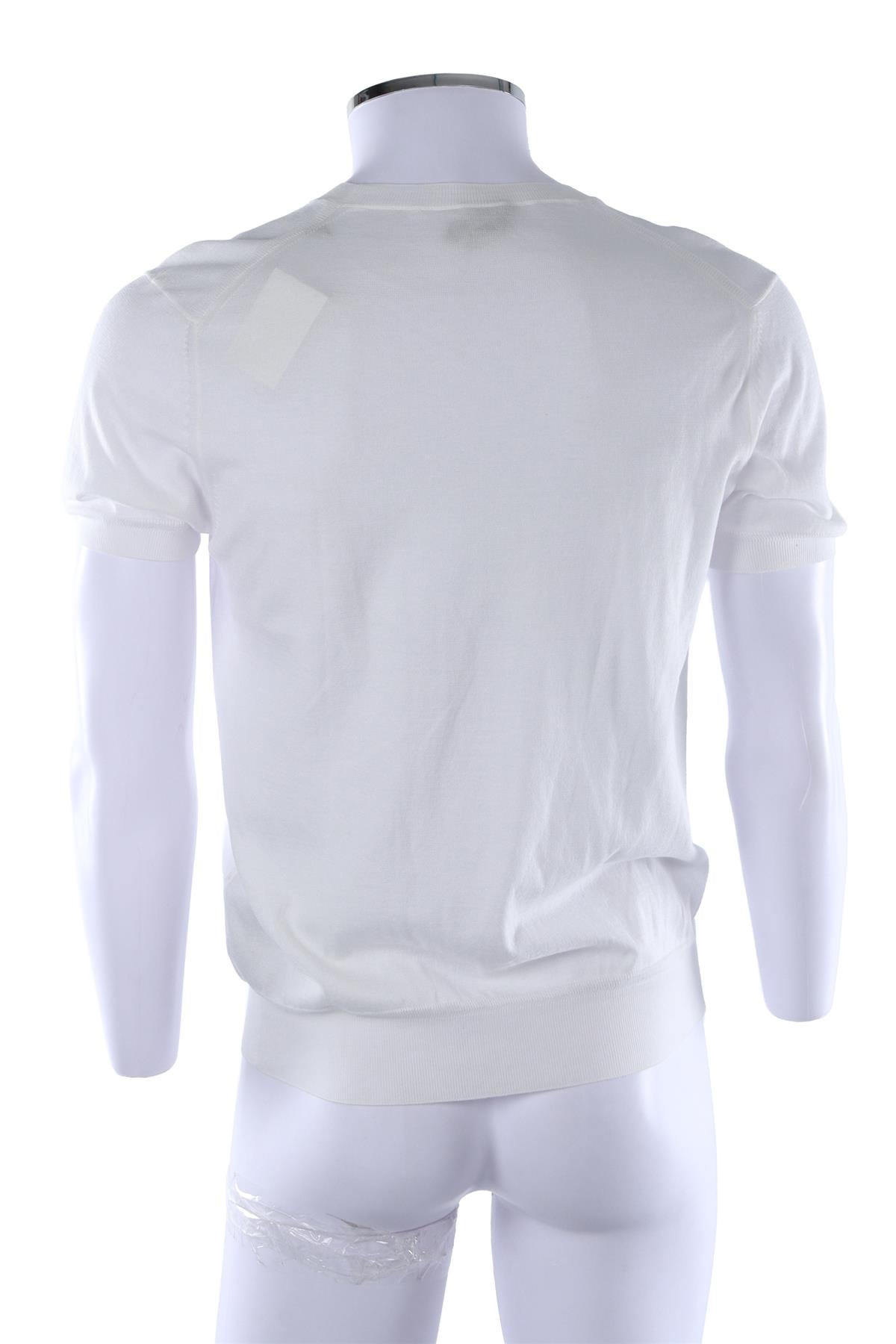 WHITE MEN'S COTTON SWEATER
