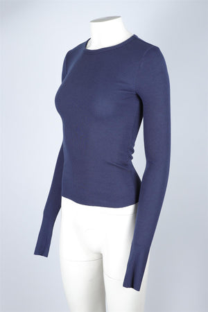 ETERNE NAVY COTTON TOP XSMALL