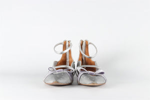 MALONE SOULIERS + ROY LUWOLT SILVER MESH BALLET FLATS EU 38 UK5 US 8