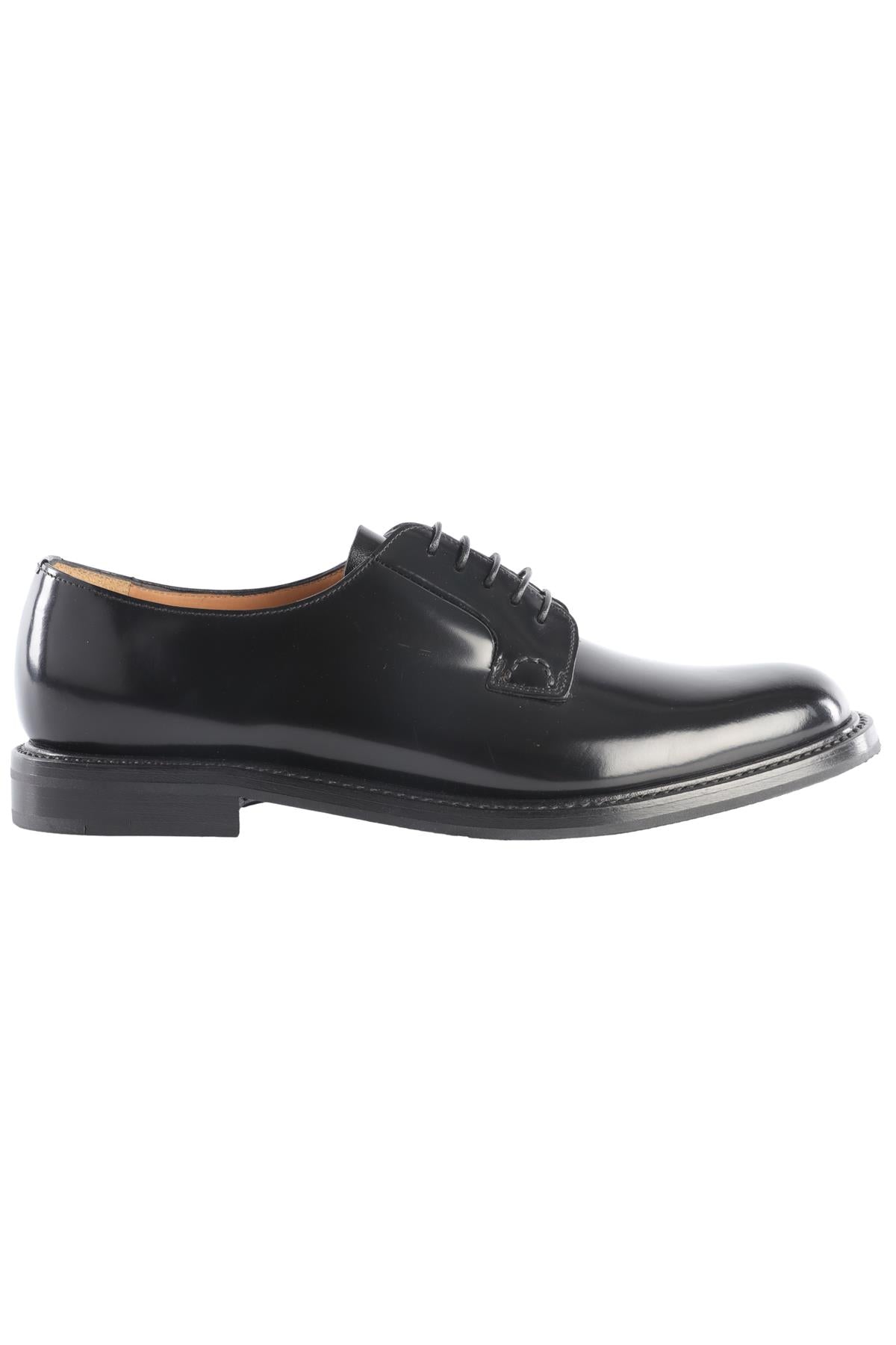 CHURCH'S BLACK LEATHER DERBY SHOES EU 40 UK 7 US 10