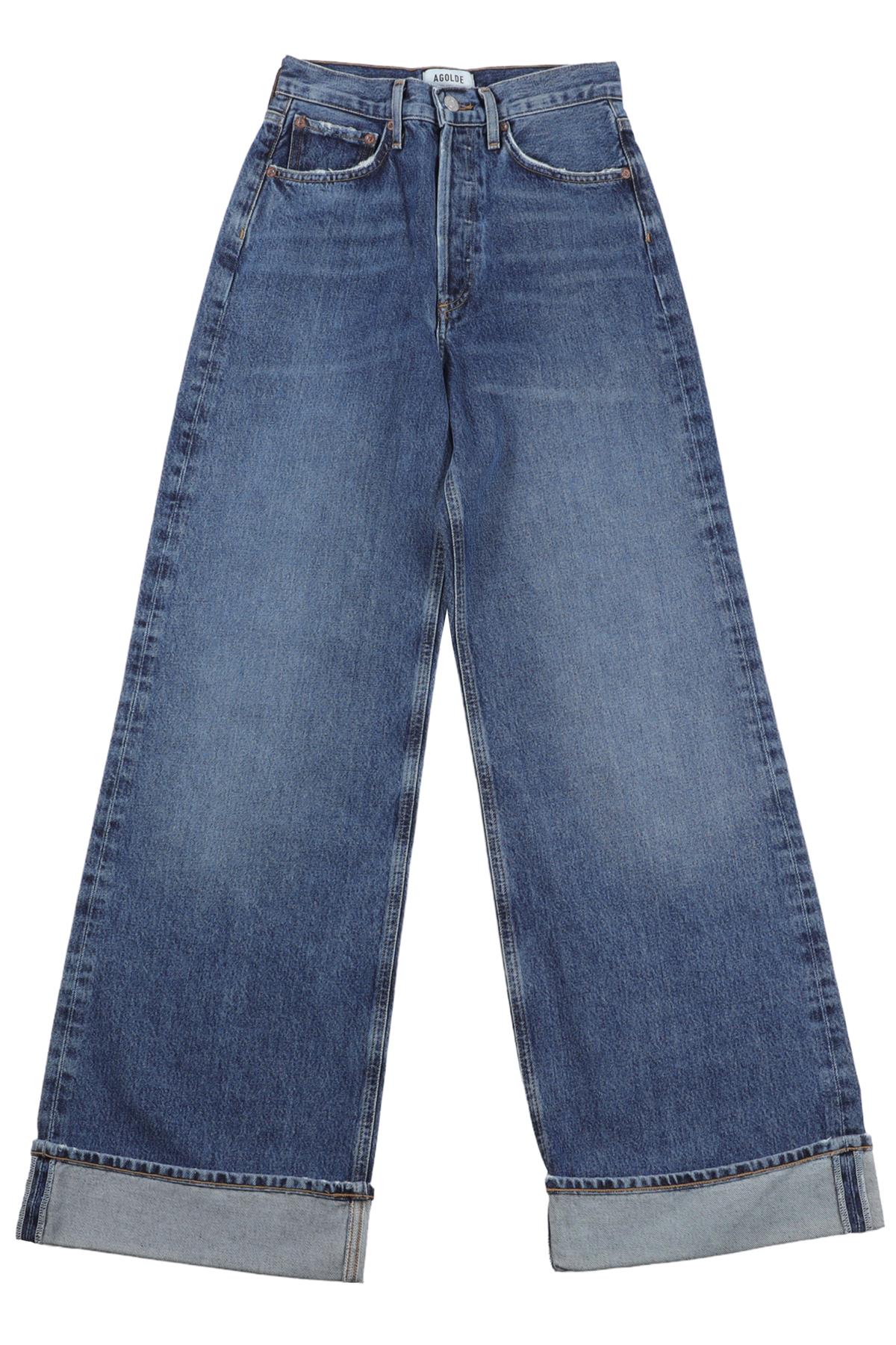 AGOLDE NAVY HIGH RISE WIDE LEG JEANS W23 UK 4