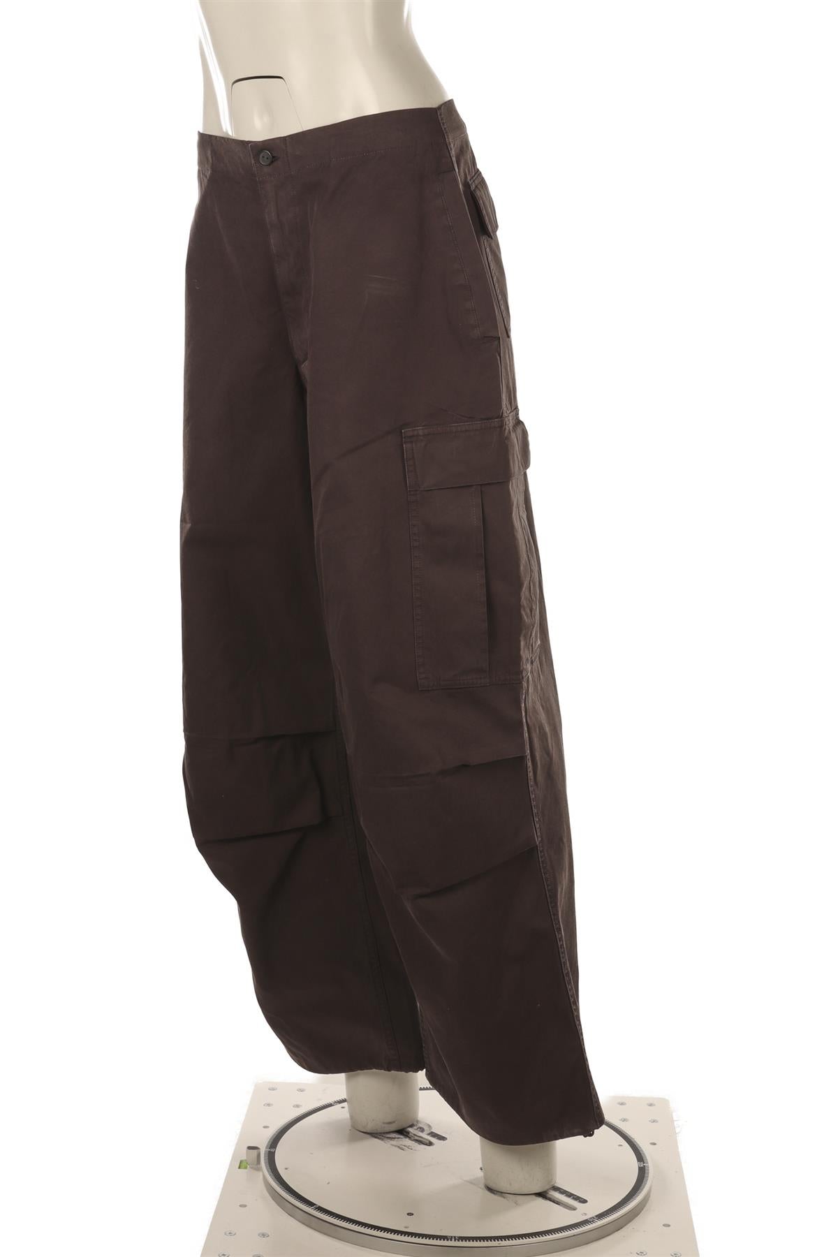 SKIMS GREY COTTON CARGO PANTS SMALL