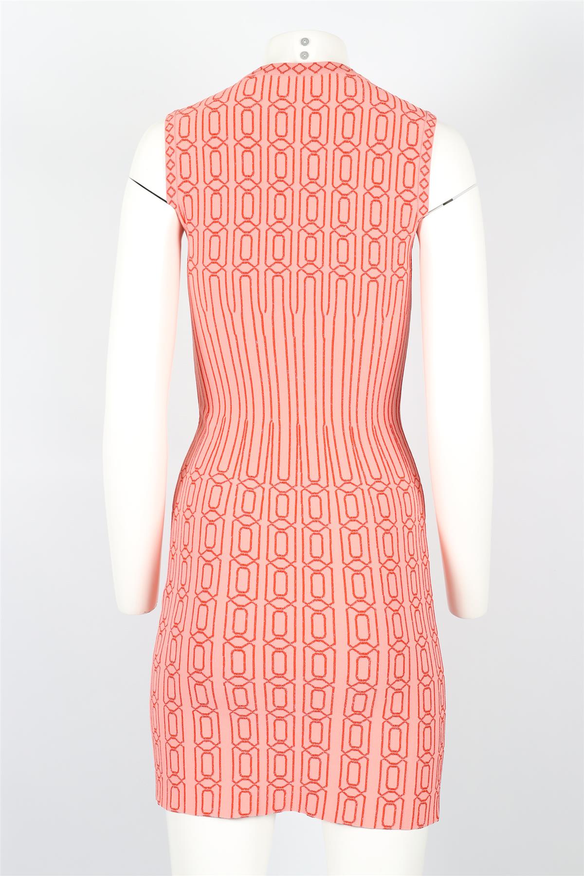 AZZEDINE ALAÏA ORANGE KNIT MINI DRESS FR 36 UK 8