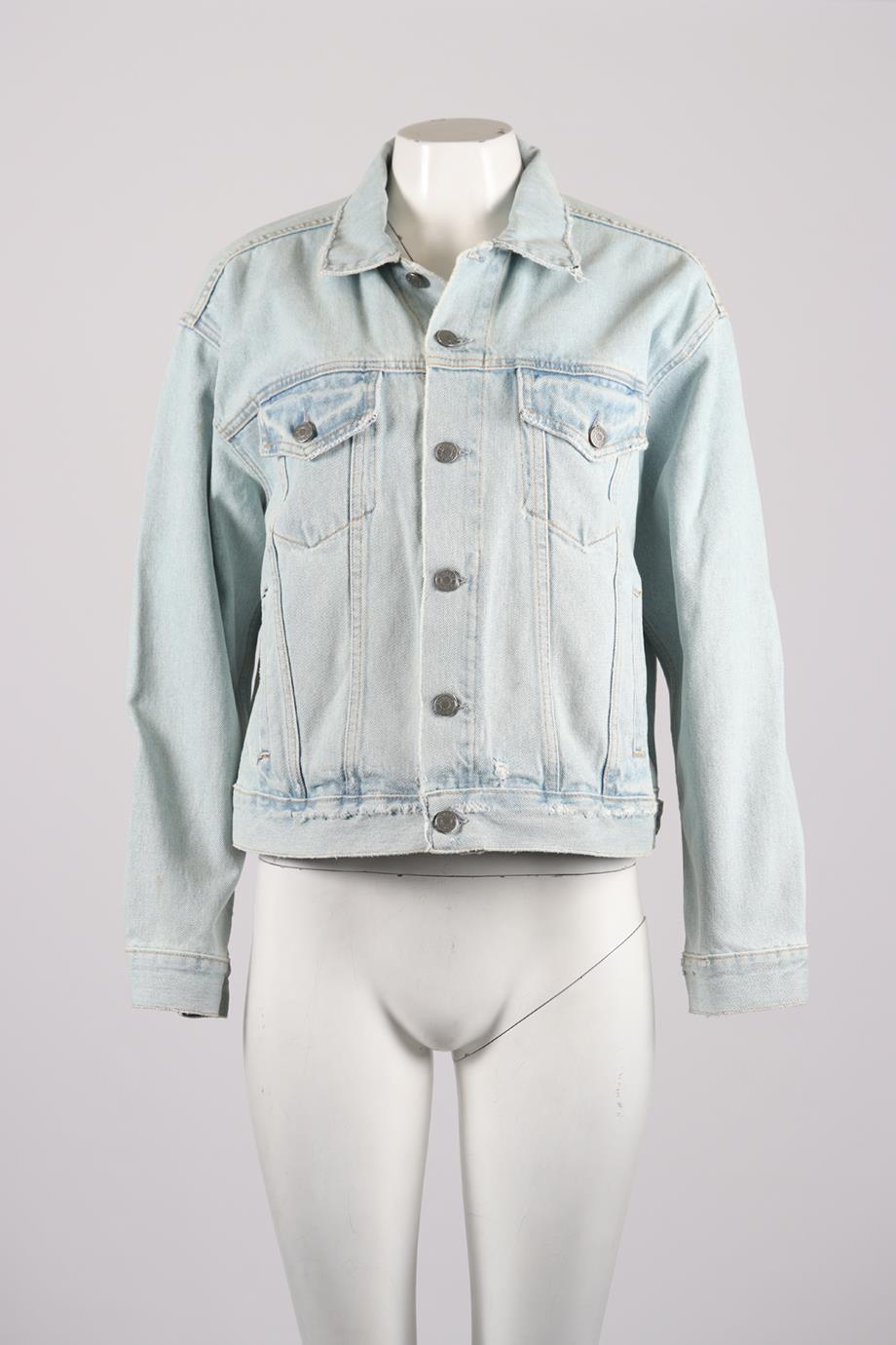 GRLFRND DISTRESSED DENIM JACKET MEDIUM