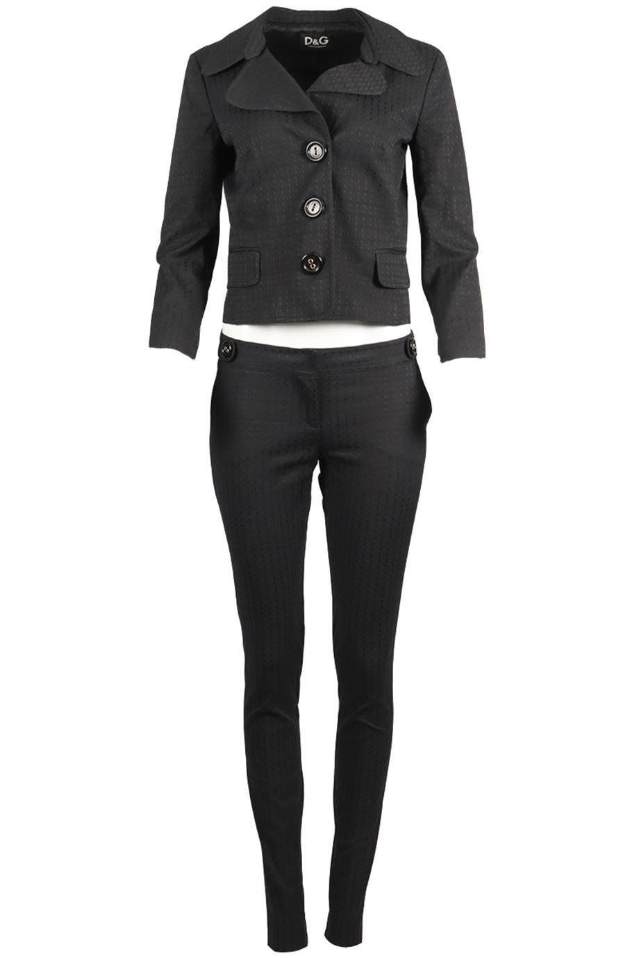 D&G COTTON BLEND PANT SUIT IT 42 UK 10