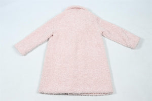 MONNALISA PINK KIDS GIRLS FAUX SHEARLING COAT 8 YEARS