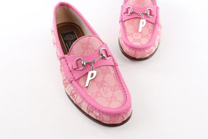 GUCCI + PALACE PINK GG-P CANVAS LOAFERS EU 38 UK 5 US 8