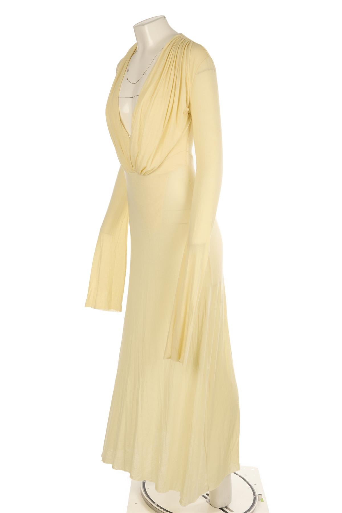 MANURI YELLOW JERSEY MAXI DRESS SMALL