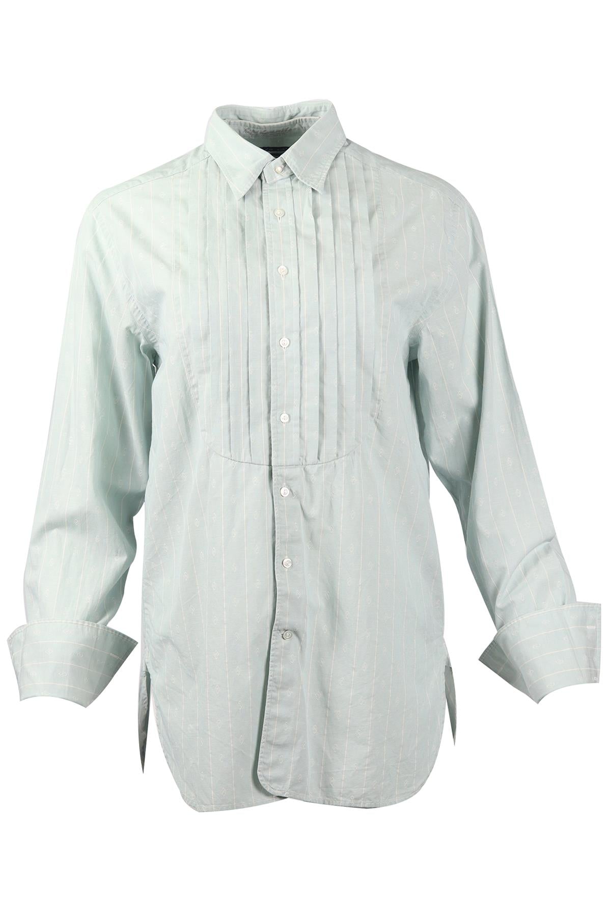 RALPH LAUREN COTTON TUXEDO SHIRT UK 8