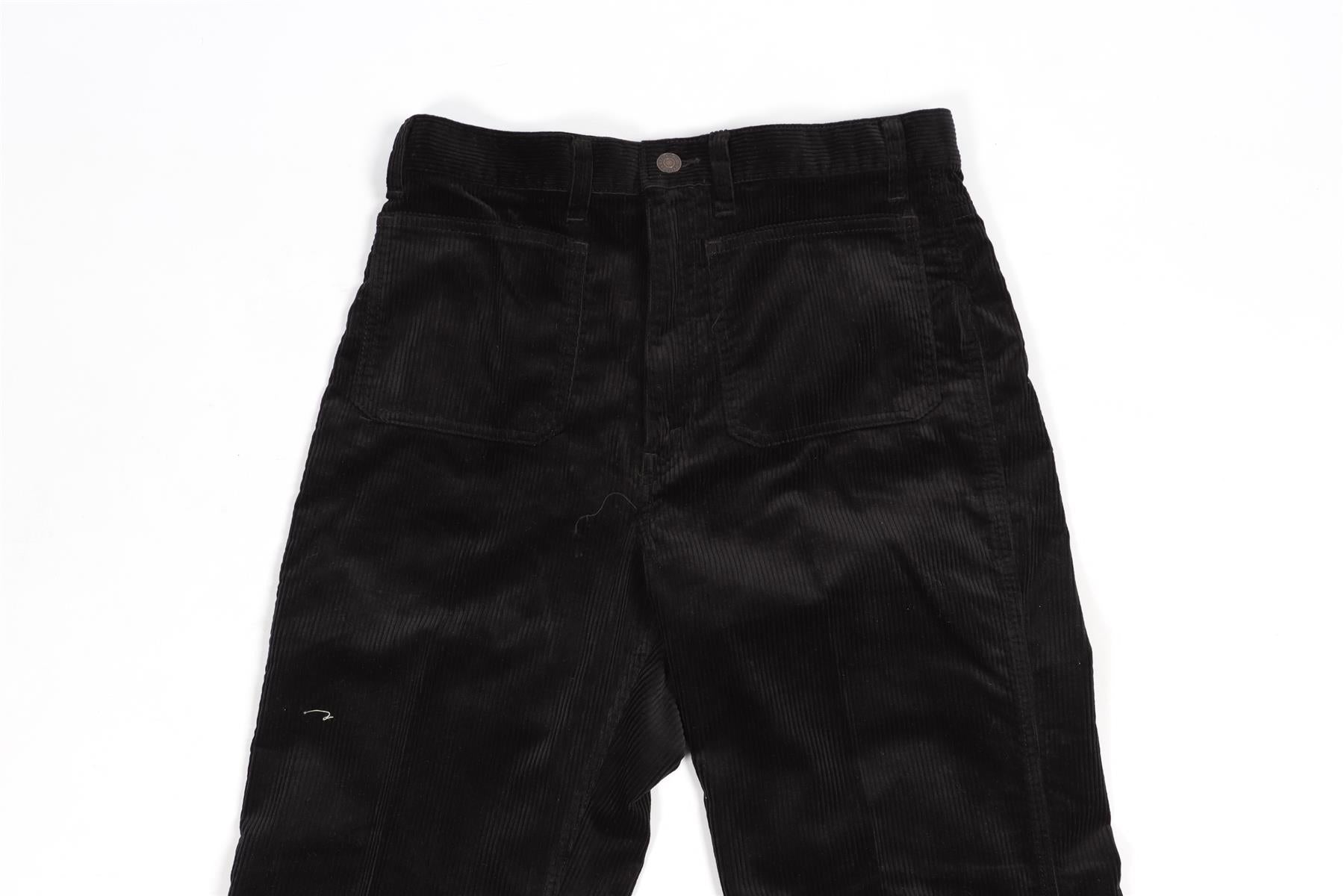 POLO RALPH LAUREN BLACK CORDUROY FLARED PANTS US 6 UK 10