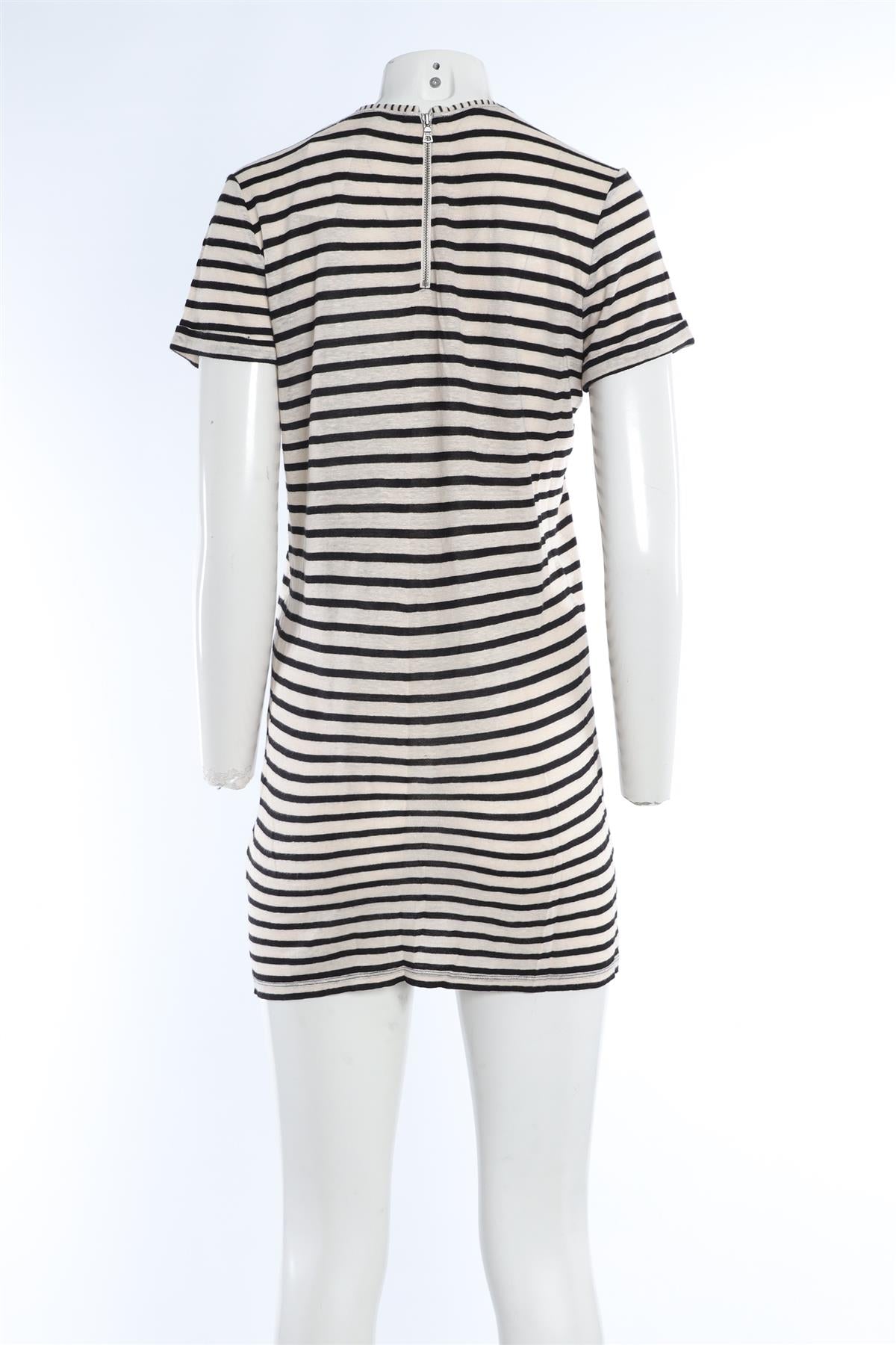 ALICE + OLIVIA CREAM LINEN MINI DRESS XSMALL
