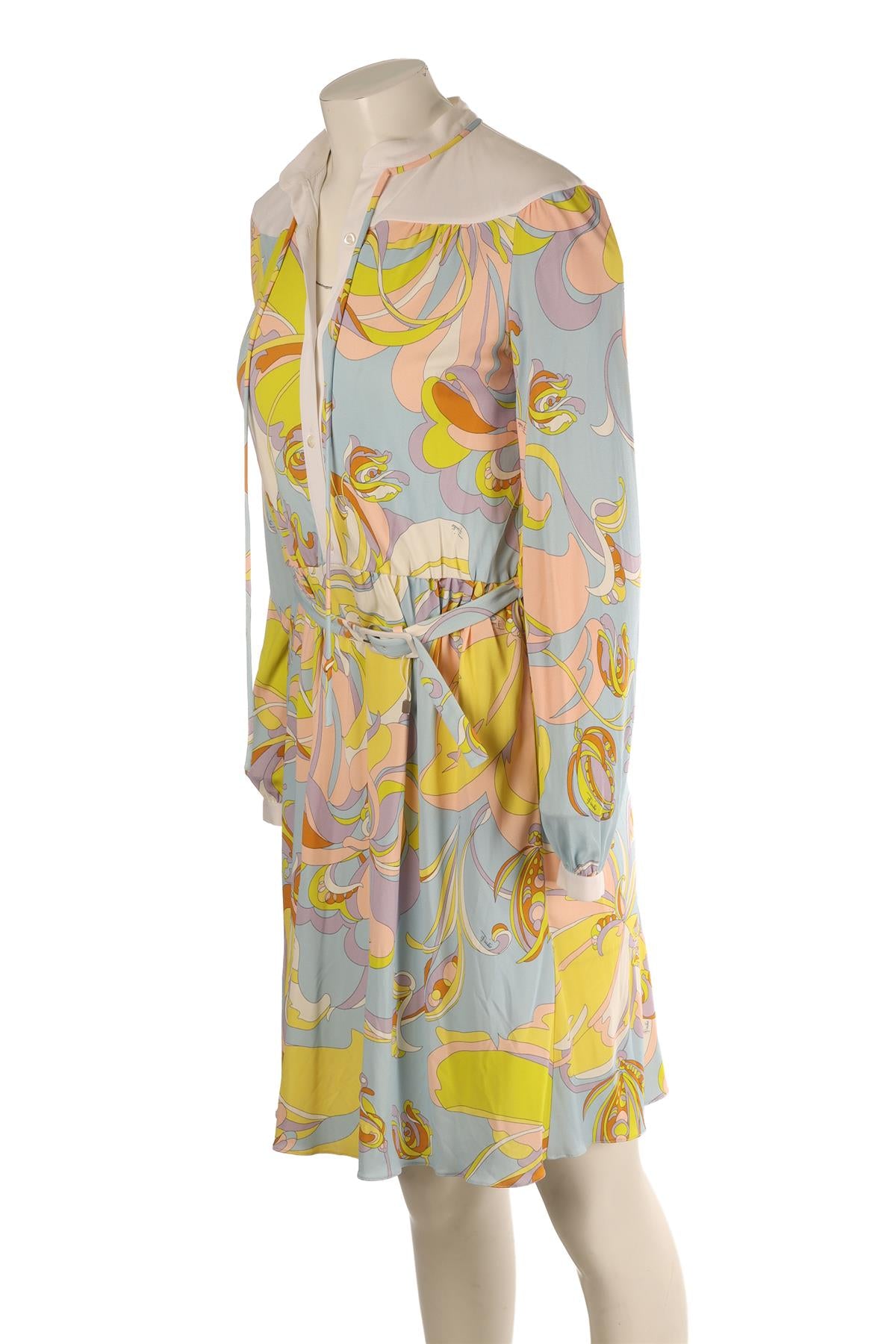EMILIO PUCCI BLUE JERSEY MIDI DRESS IT 38 UK 6