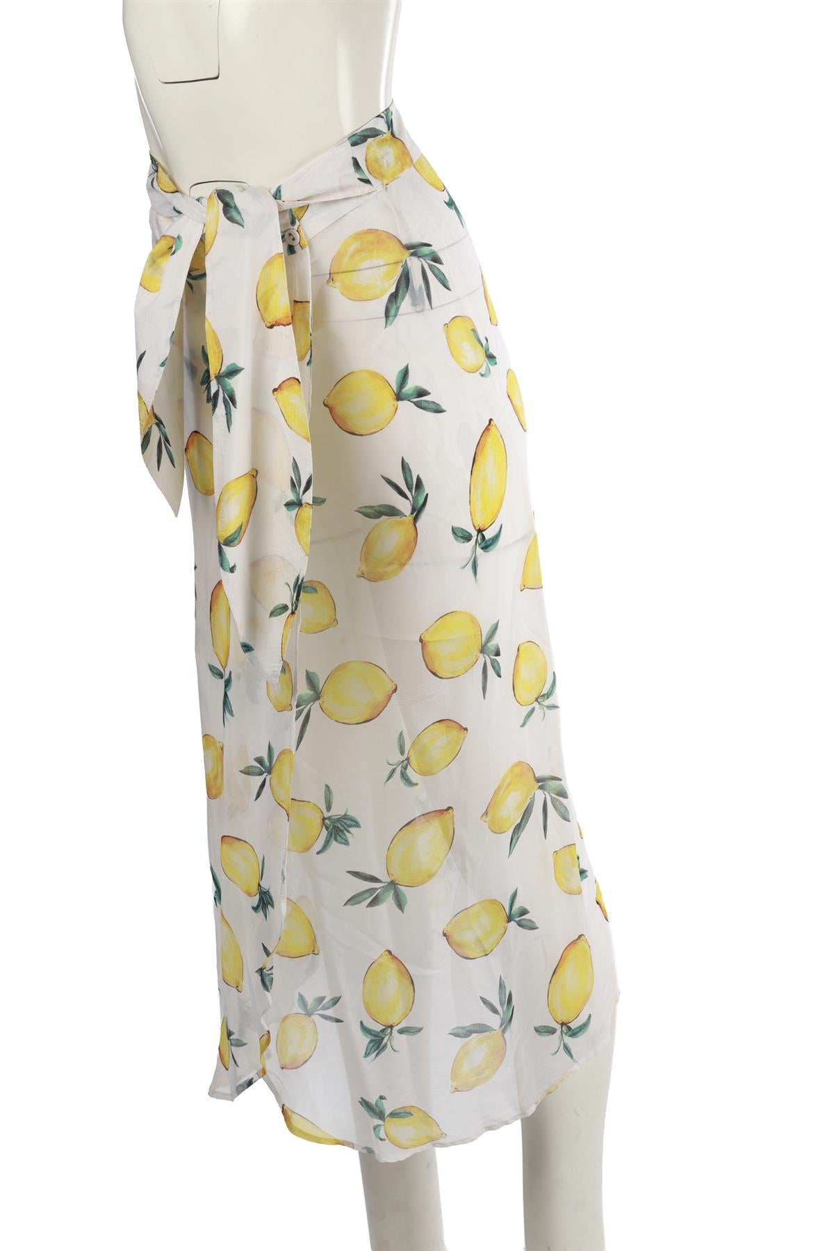 ALEXANDRA MIRO WHITE SATIN MIDI SKIRT SMALL