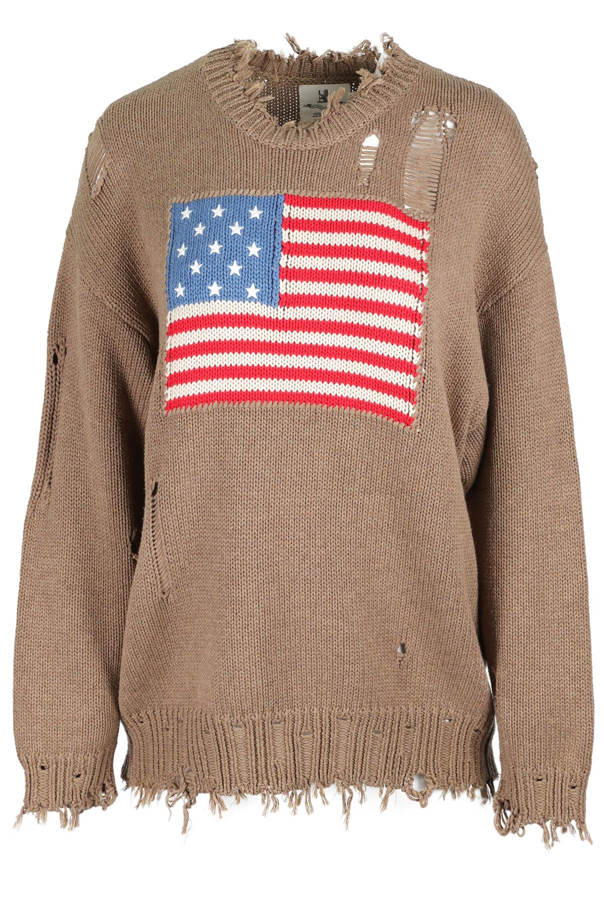 DENIMIST BROWN COTTON SWEATER XSMALL