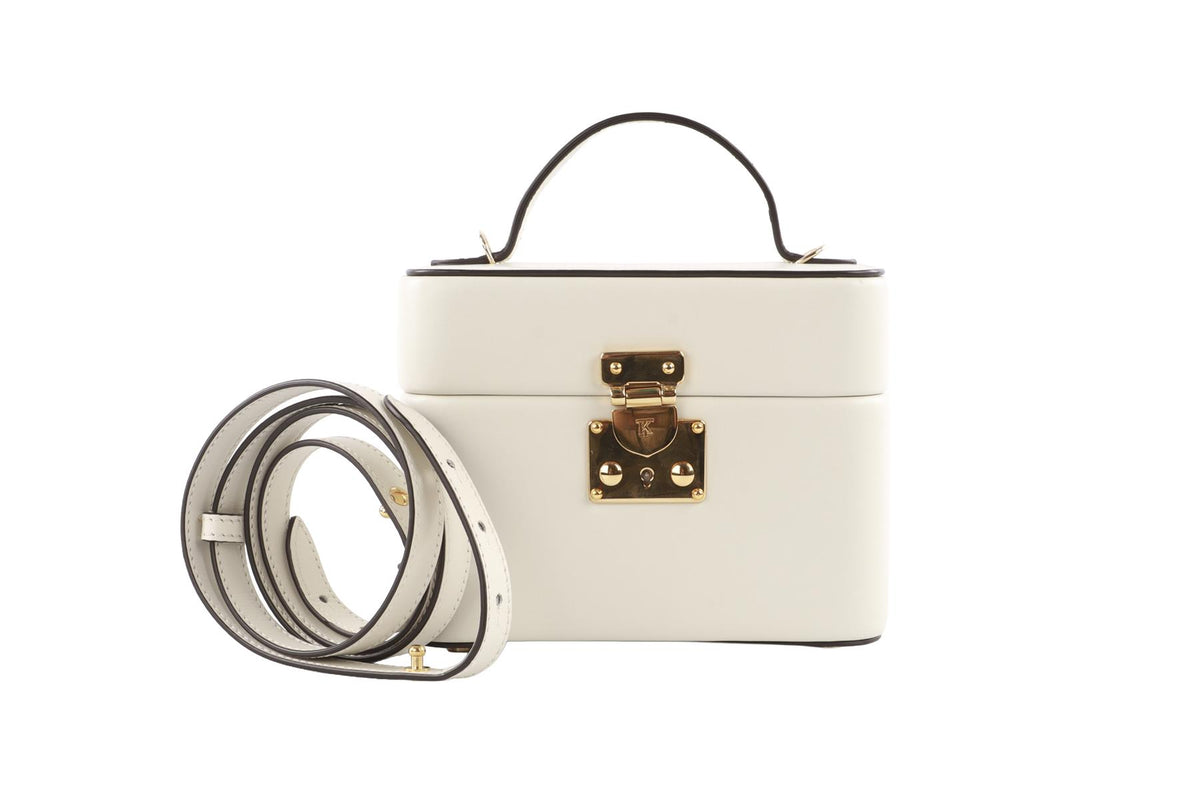TANNER KROLLE ECRU ANNABEL LEATHER TOTE BAG