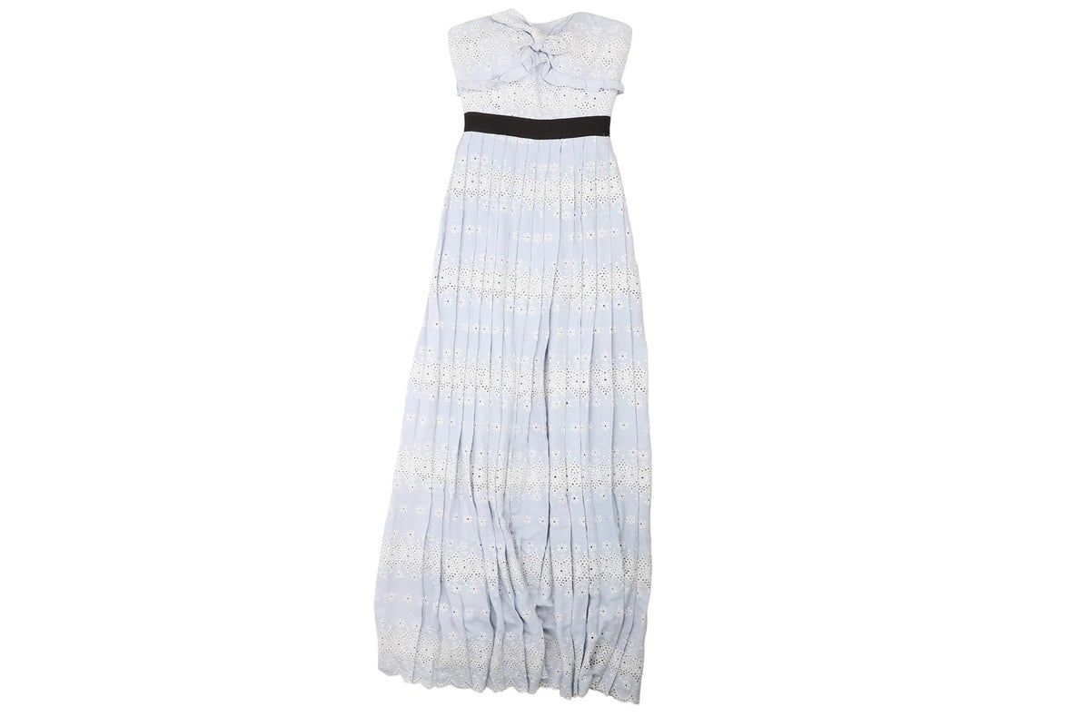 SELF-PORTRAIT BLUE CREPE MAXI DRESS UK 6