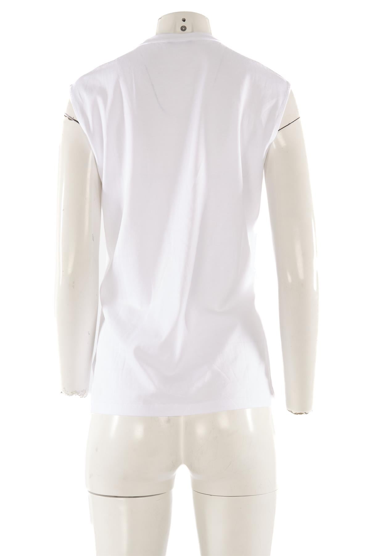 VERSACE WHITE COTTON T-SHIRT IT 40 UK 8