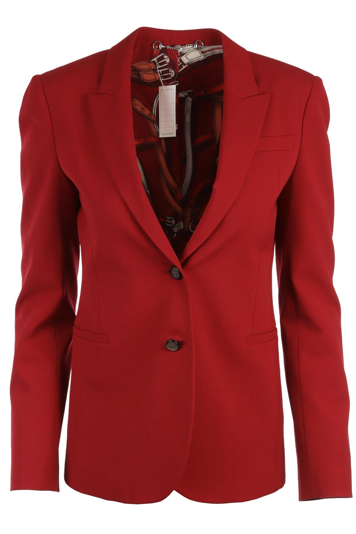 GUCCI RED WOOL BLAZER IT 42 UK 10