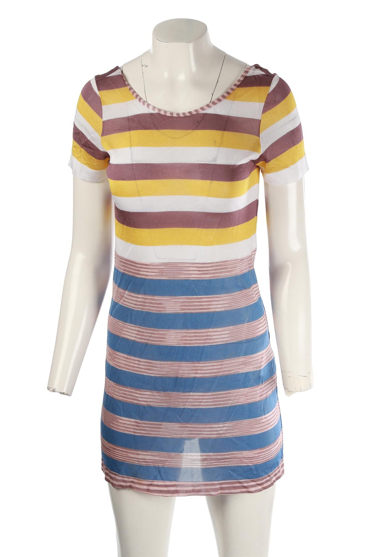 MISSONI MARE MULTI KNIT MINI DRESS IT 40 UK 8