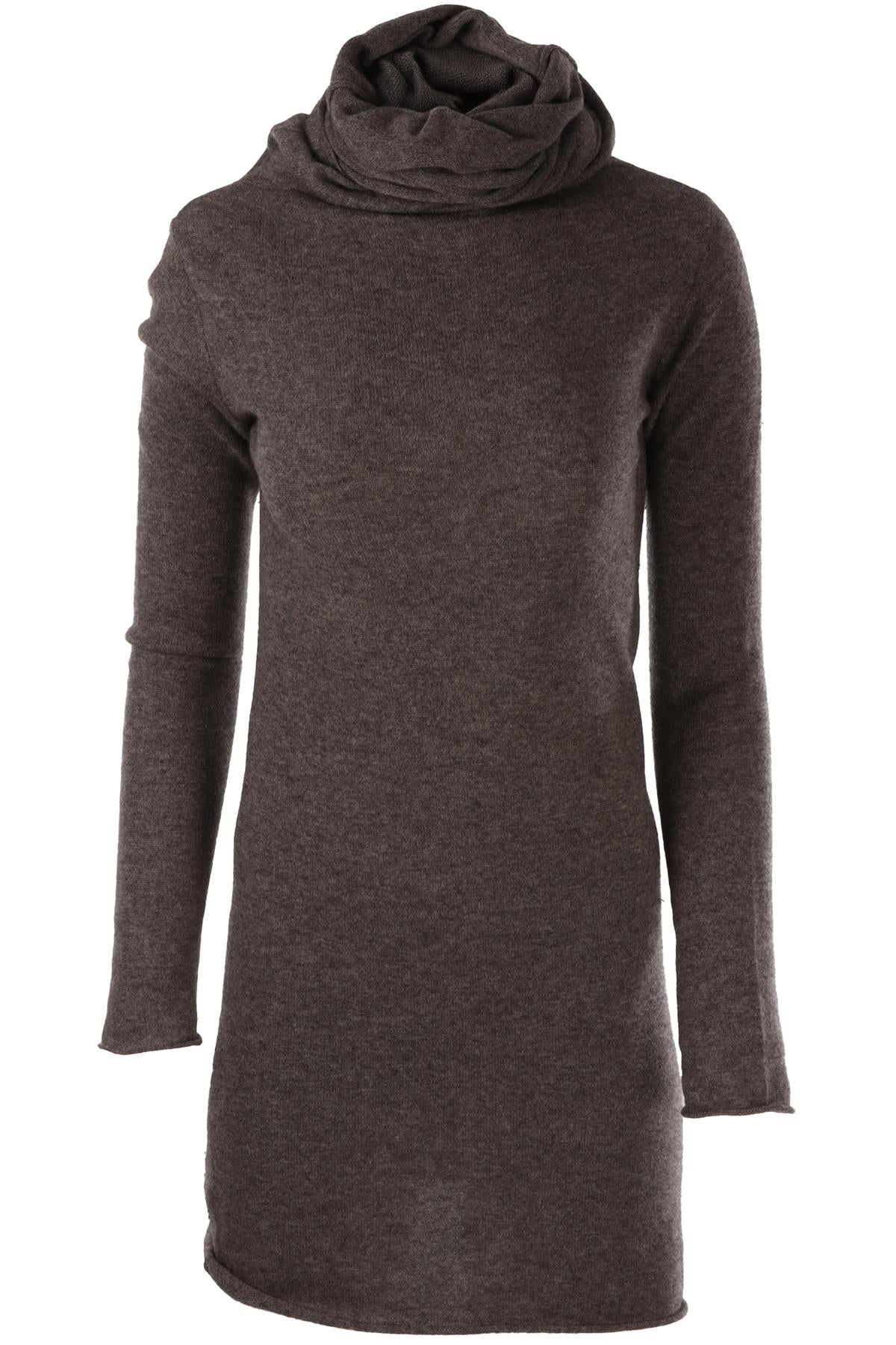 GREY CASHMERE MINI DRESS