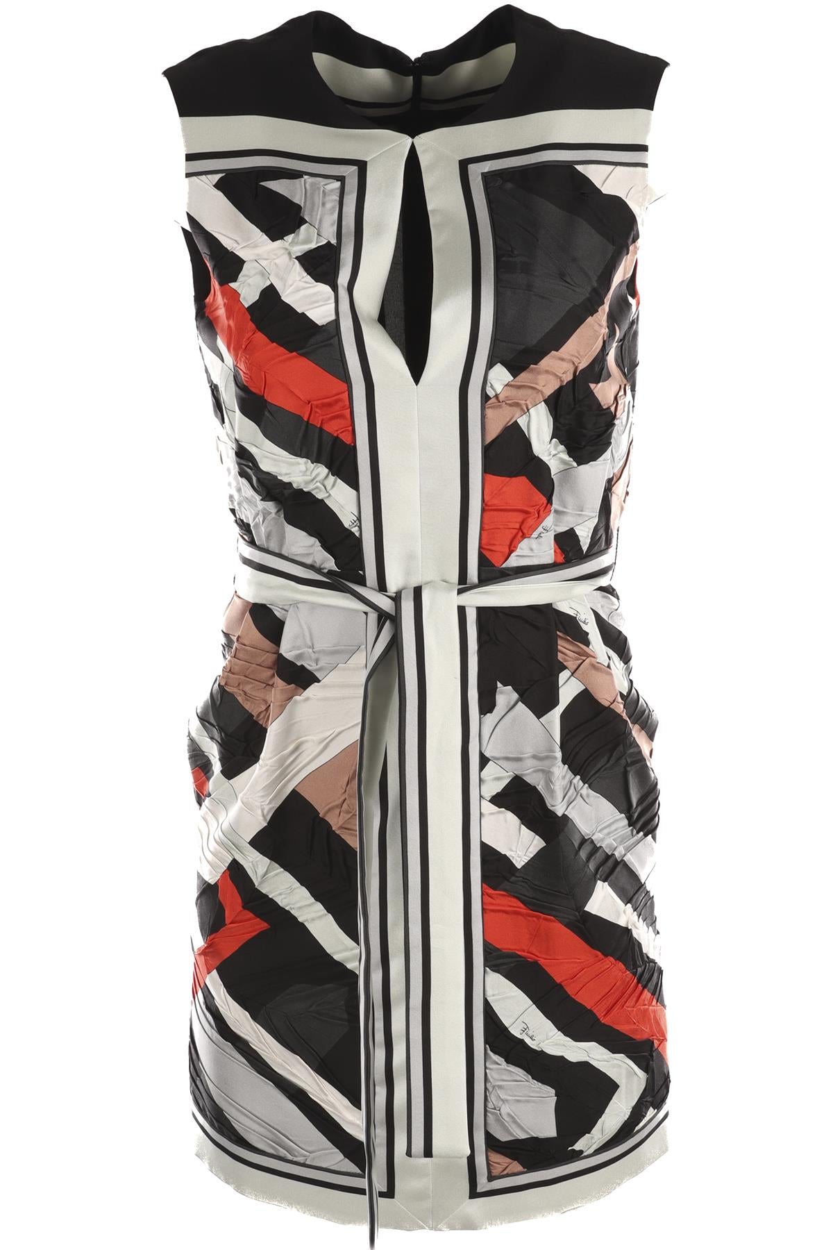EMILIO PUCCI MULTI SILK MINI DRESS IT 38 UK 6