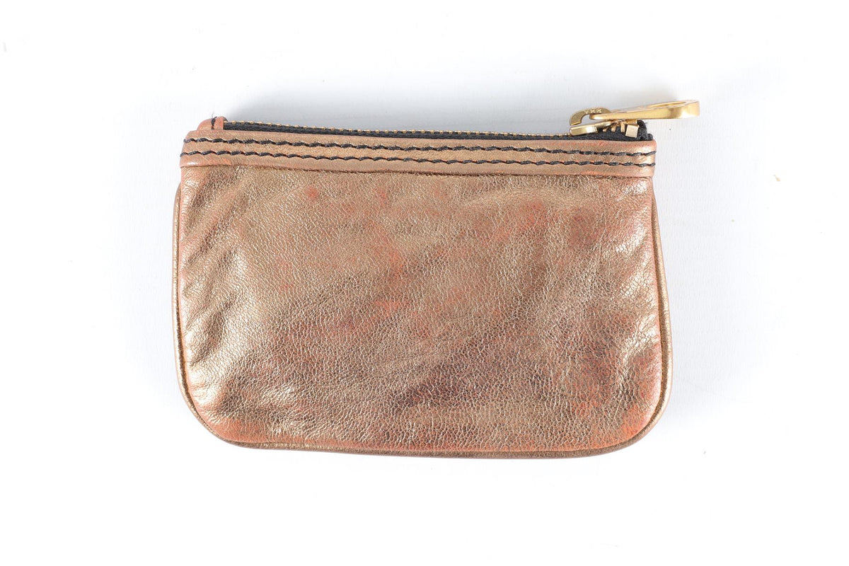 MARC BY MARC JACOBS BRONZE LEATHER COIN PURSE