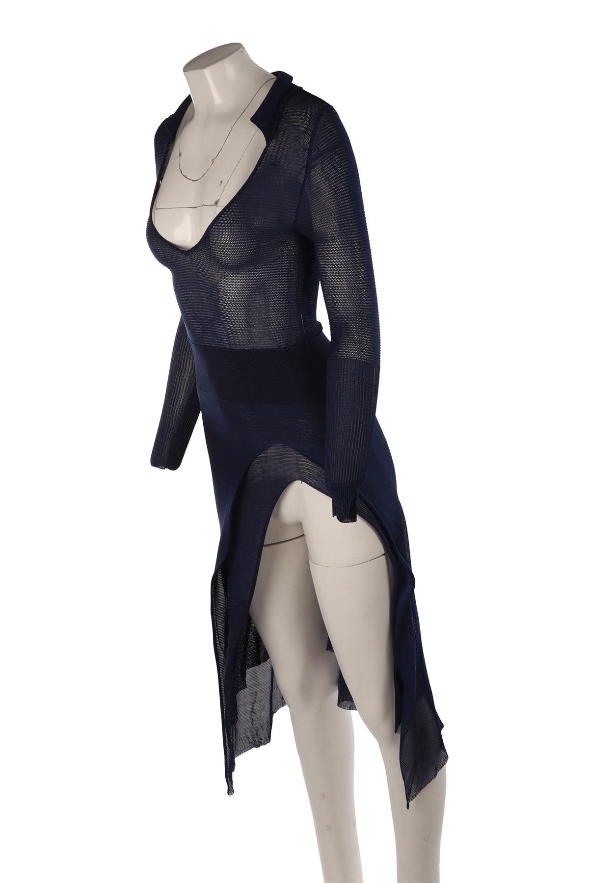 NAVY KNIT MAXI DRESS