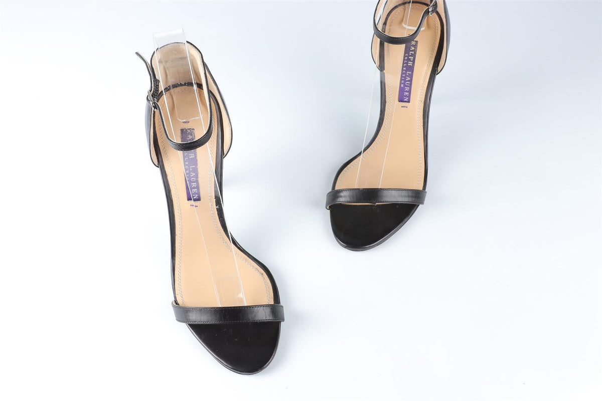 RALPH LAUREN COLLECTION BLACK LEATHER SANDALS EU 36 UK 3 US 6