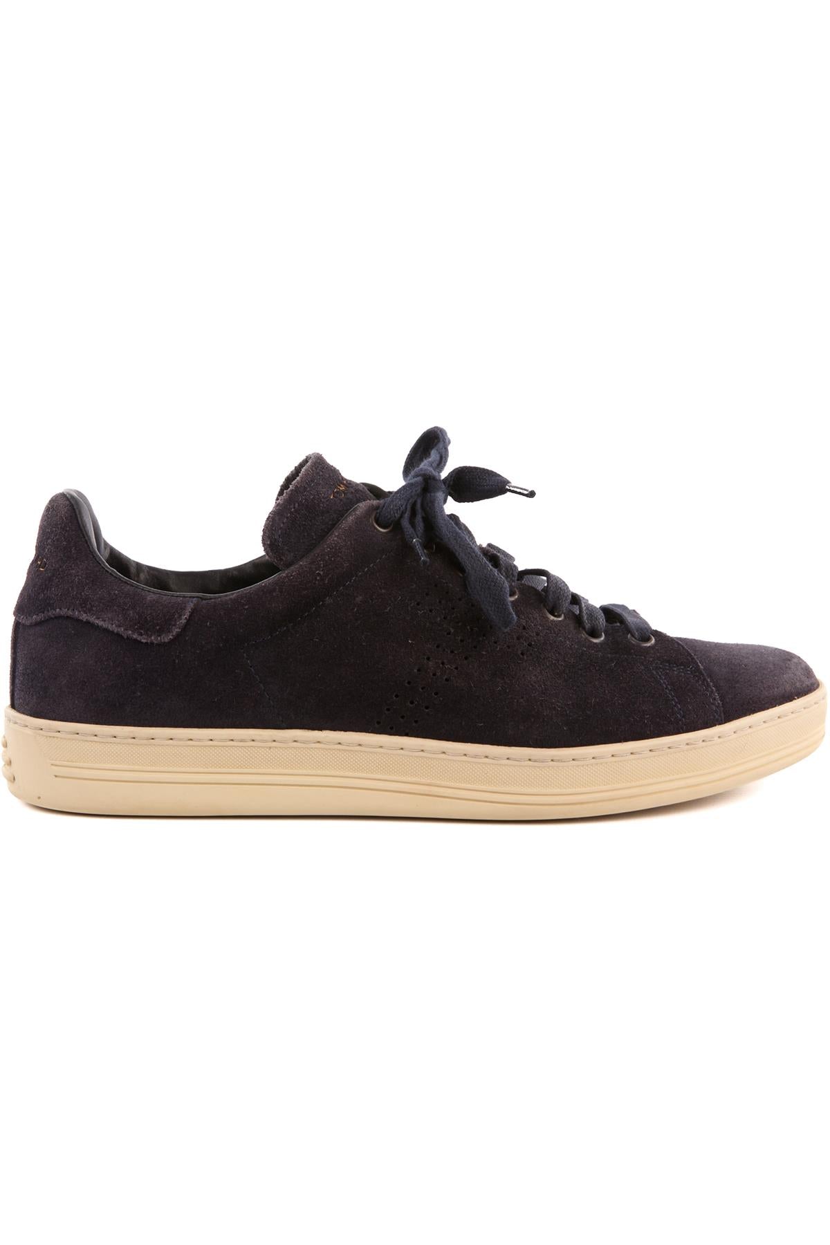 TOM FORD NAVY MEN'S SUEDE SNEAKERS UK 8.5 EU 42.5 US 9.5