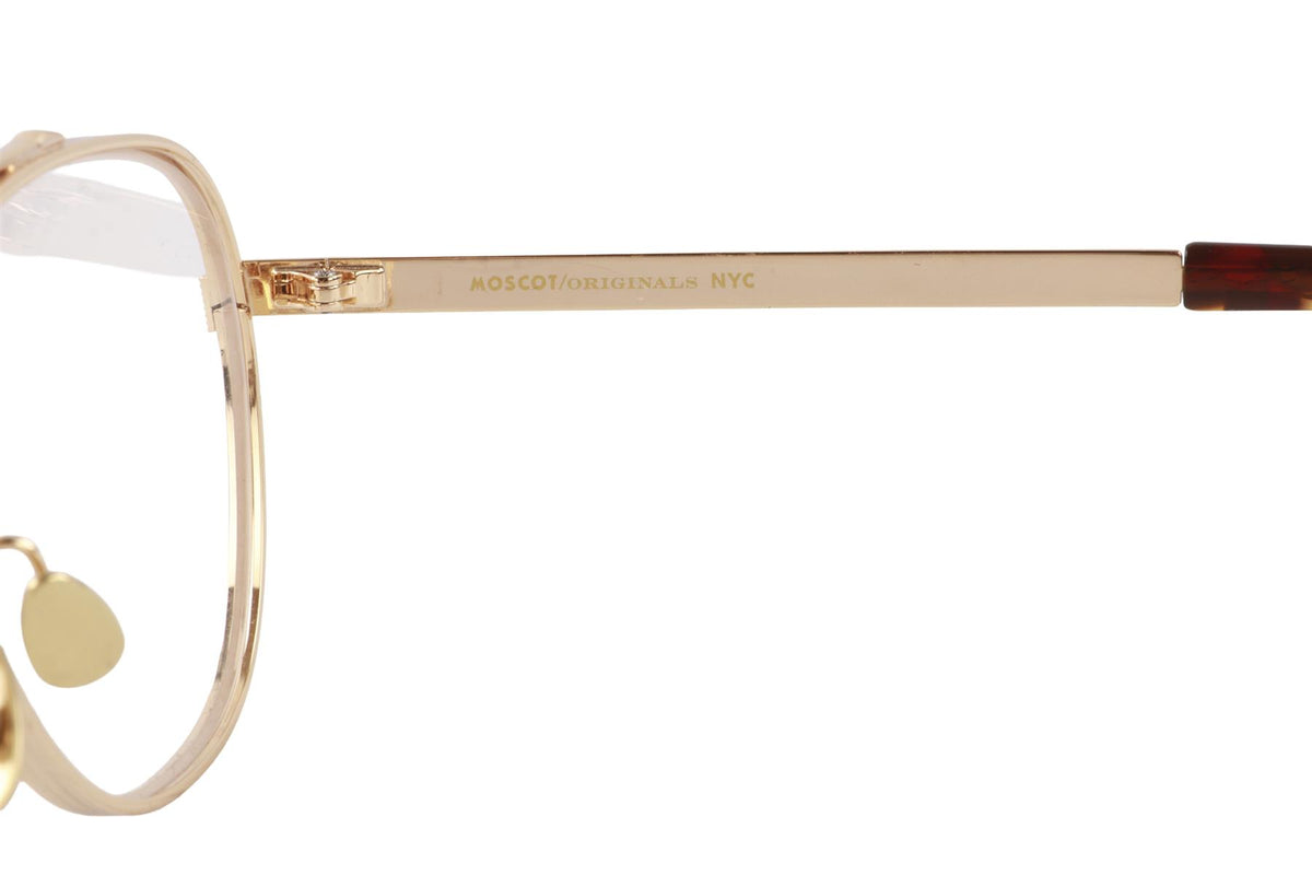 MOSCOT GOLD PILOT STYLE METAL GLASSES