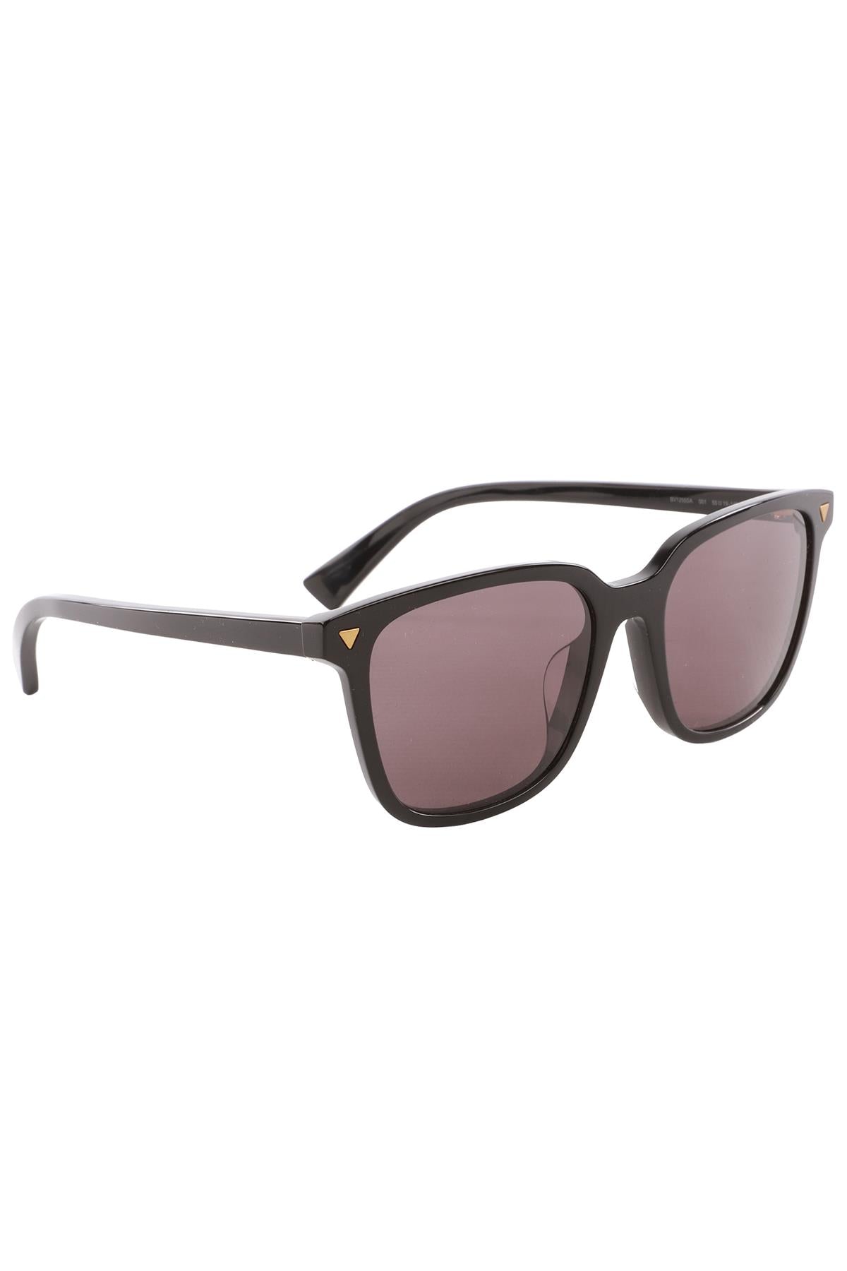 BOTTEGA VENETA BLACK SQUARE FRAME ACETATE SUNGLASSES
