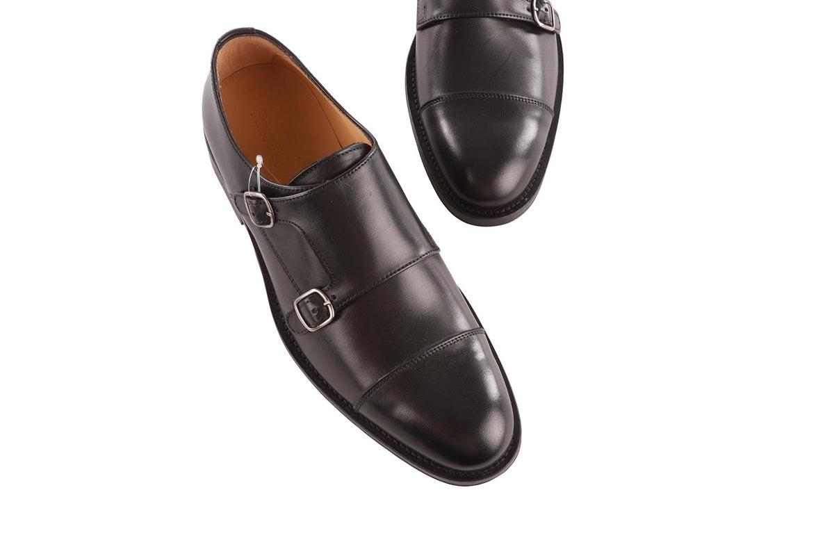 RUSSELL & BROMLEY BLACK MEN'S LEATHER BROGUES EU 40 UK 7