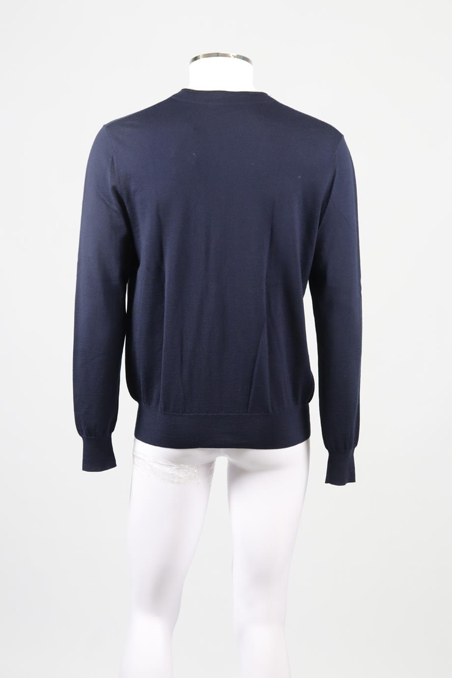 DRIES VAN NOTEN MEN'S WOOL BLEND CARDIGAN LARGE