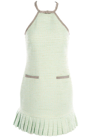 SELF-PORTRAIT BLUE WOOL MINI DRESS UK 8