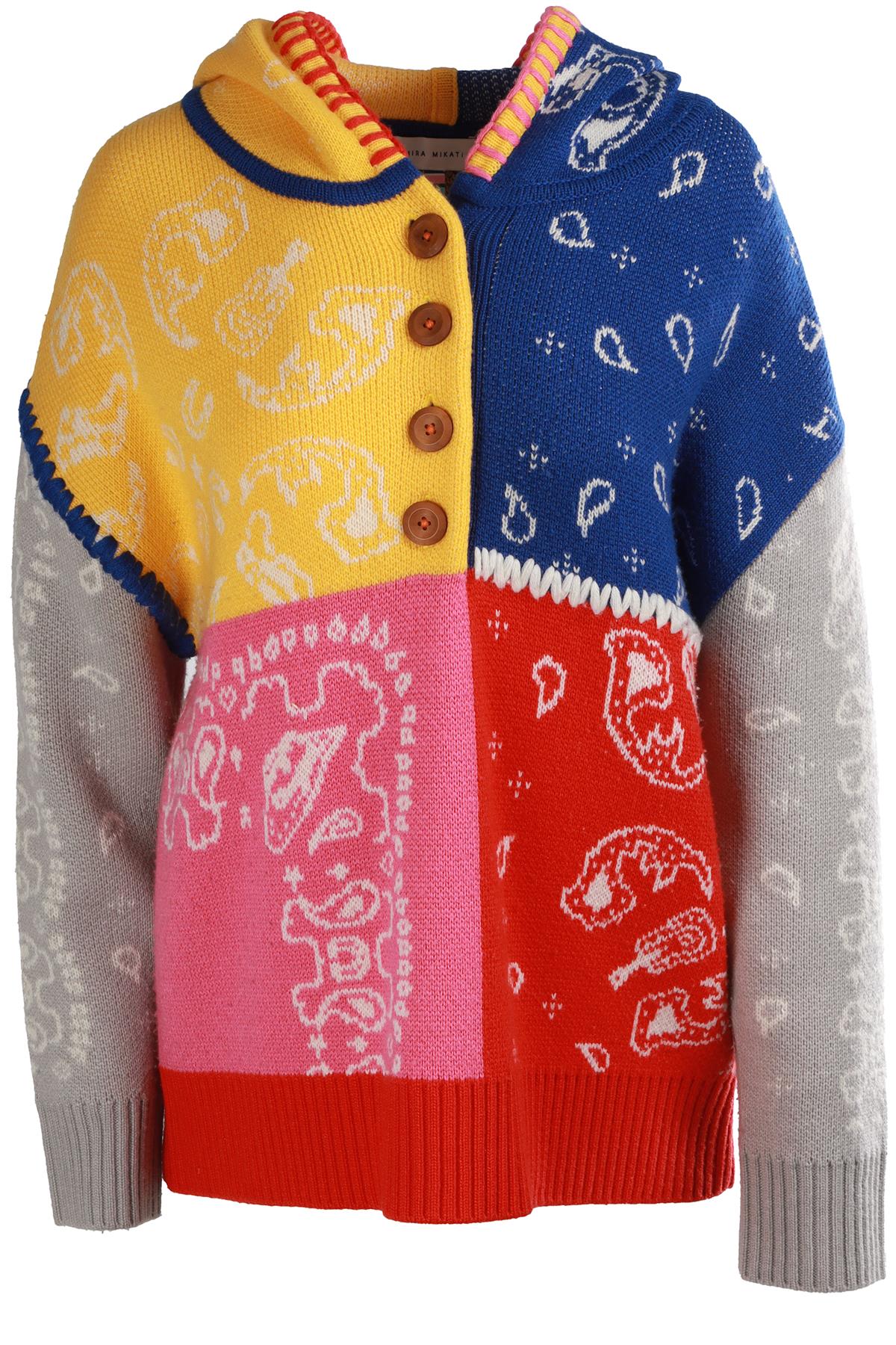 MIRA MIKATI MULTI WOOL HOODIE FR 40 UK 12