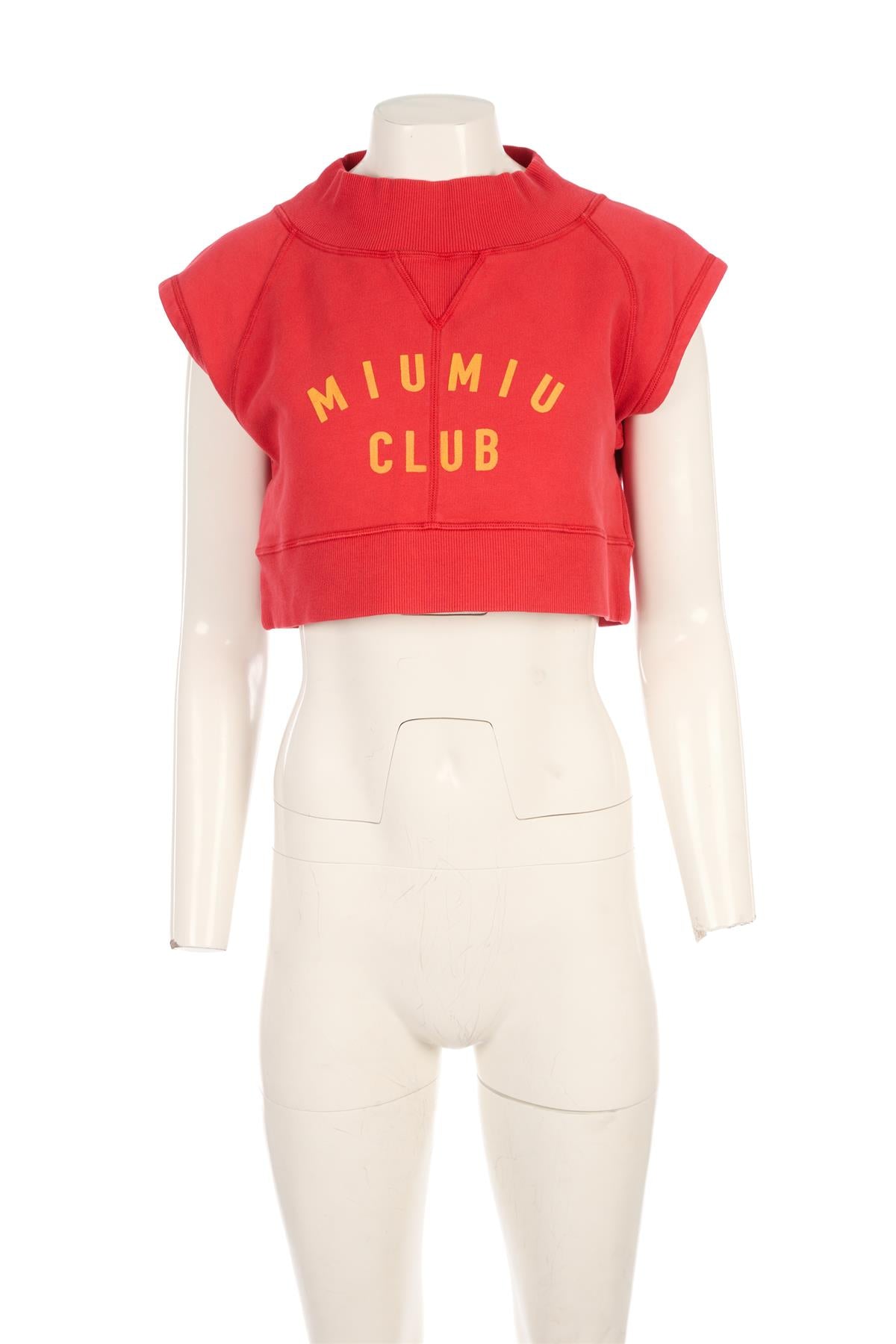 MIU MIU RED COTTON TOP MEDIUM