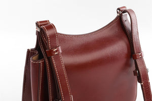 THE ROW BROWN HUNTING 9 LEATHER SHOULDER BAG