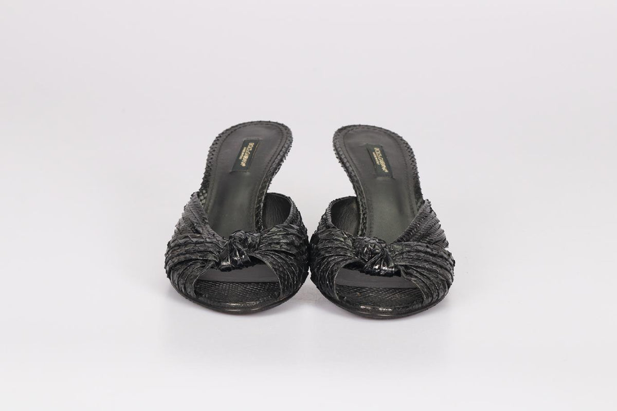 DOLCE AND GABBANA SNAKESKIN MULES EU 39 UK 6 US 9