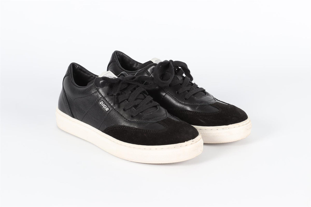 CHRISTIAN DIOR BLACK AND WHITE KIDS BOYS LEATHER SNEAKERS EU 31 UK 12.5 US 13.5