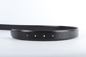 LANVIN BLACK MEN'S LEATHER BELT 105 CM