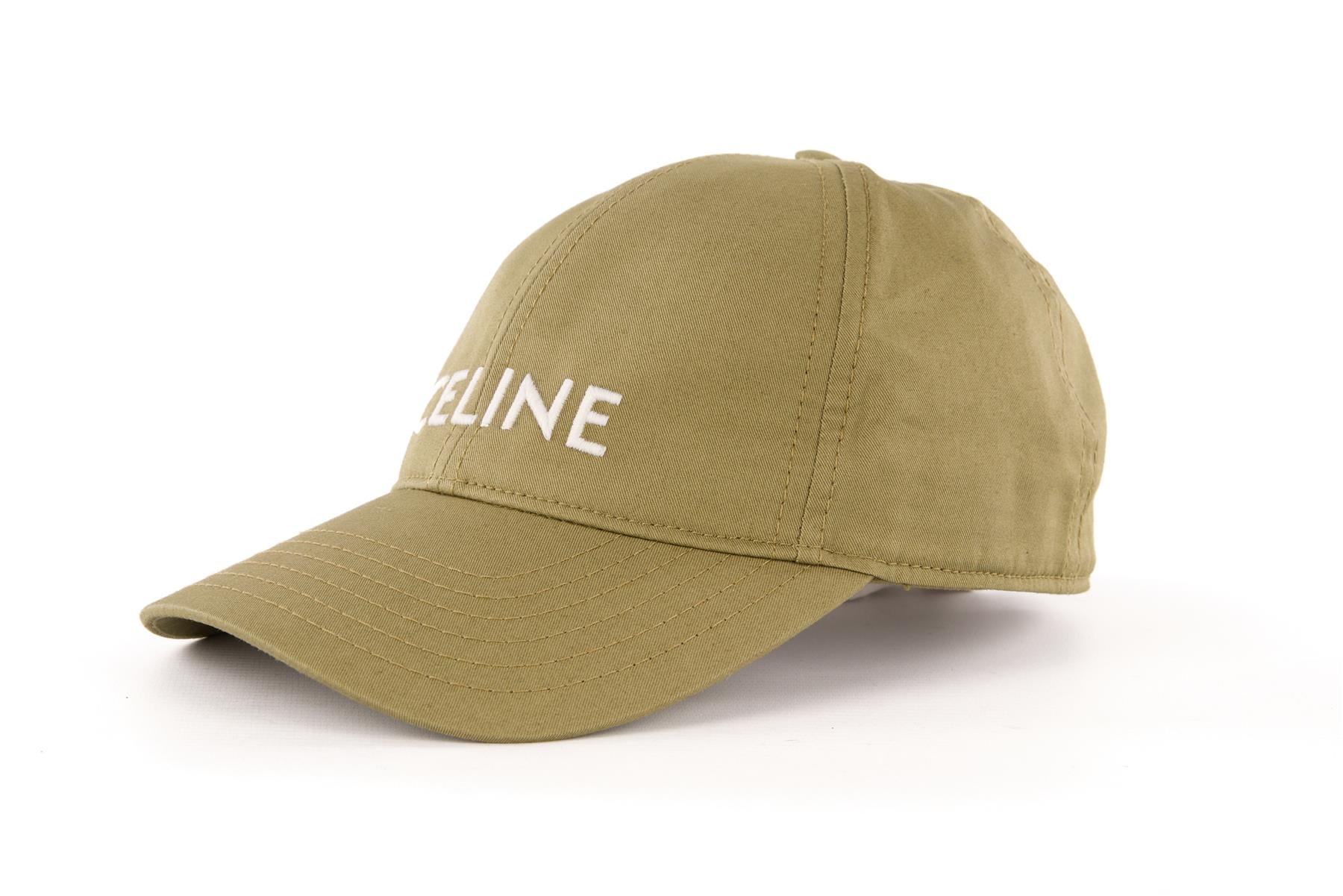 CELINE GREEN COTTON BASEBALL CAP SMALL